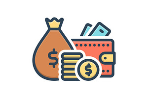 Dividend wallet color icon, a Duotone Icon by Creative priyanka