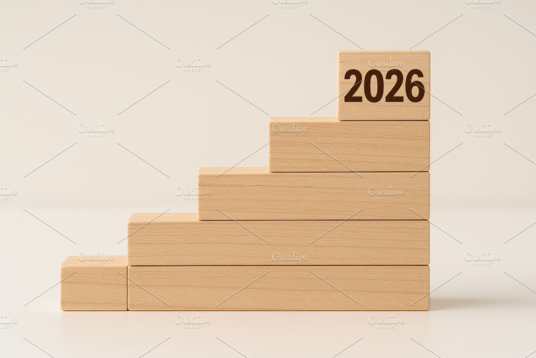 Wooden blocks arranged in staircase, a Photo by Dvoevnore photos