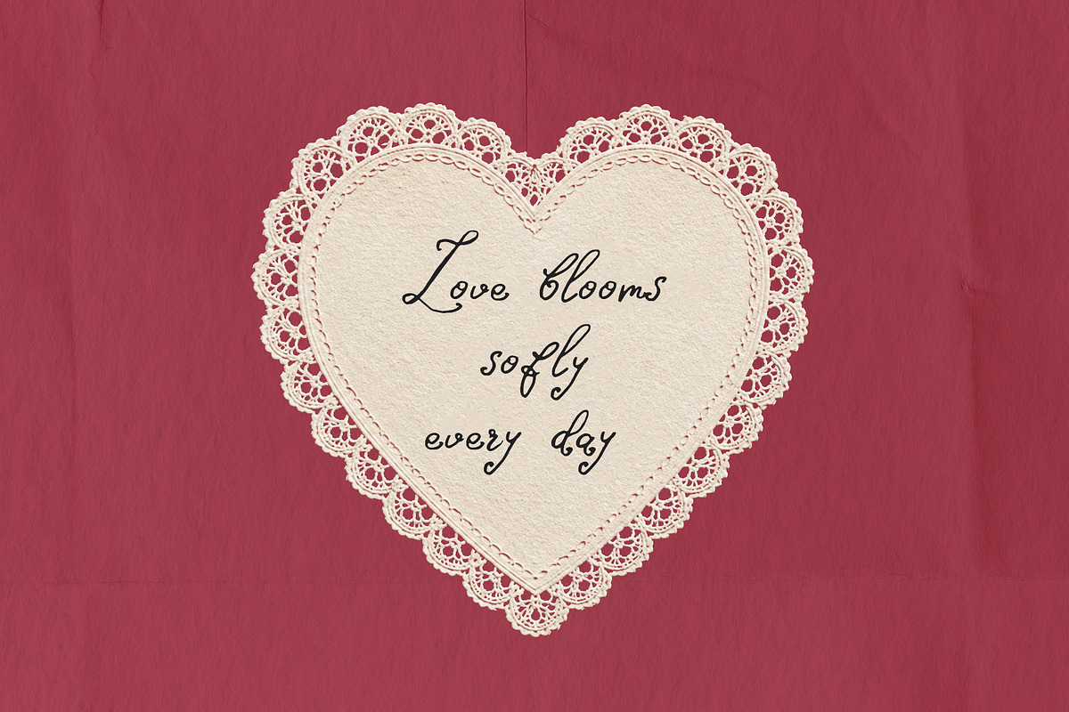 Cherry Wish Romantic Font, a Handwritten Font by BilberryCreates (Photo 4 of 11)