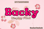 Backy Display Font, a Slab Serif Font by Canden Meutuah (Thumbnail 1 of 7)