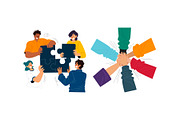 Teamwork Doodle Illustration, an Object Graphic by SLAB! Design (Thumbnail 3 of 3)