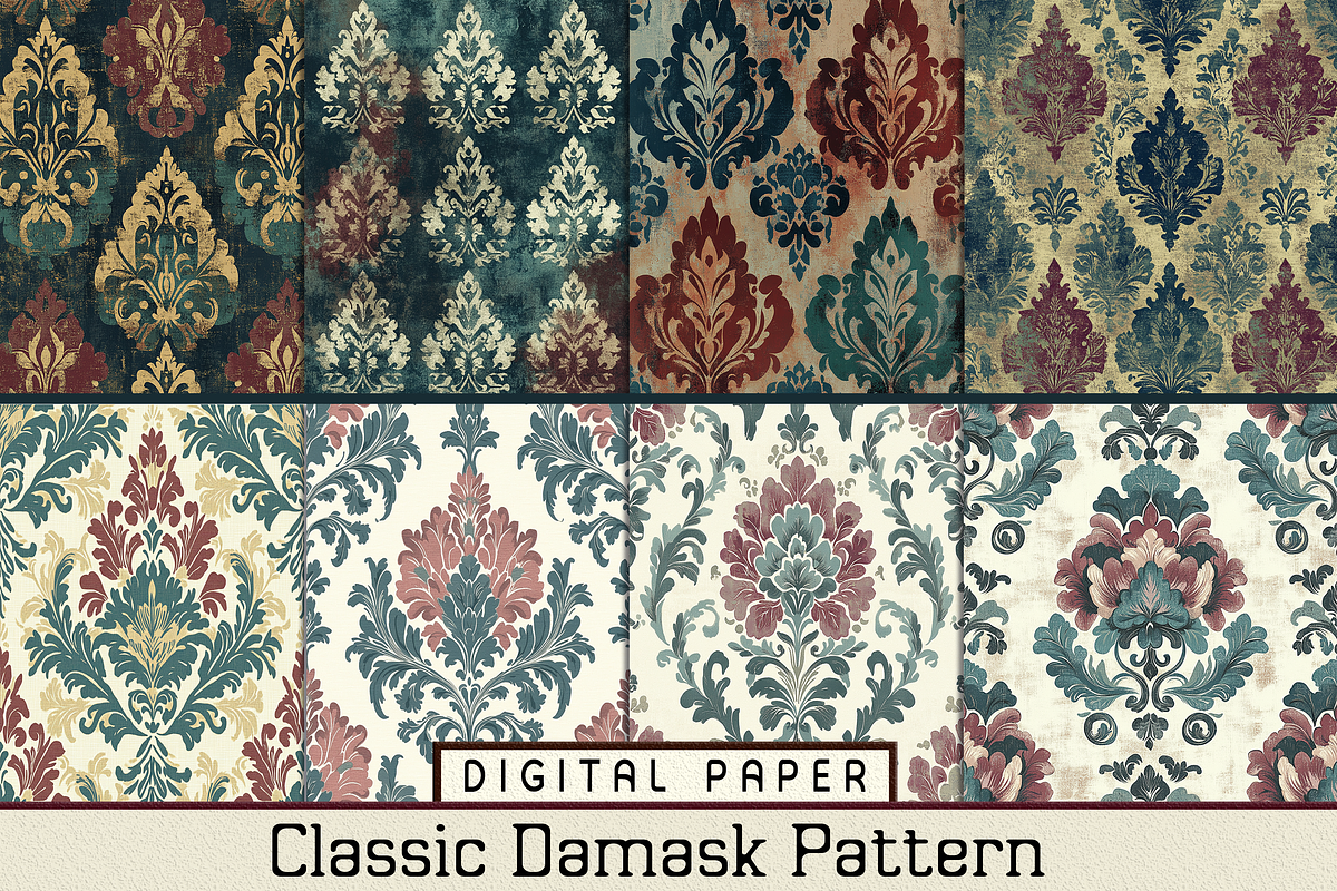 Classic Damask Pattern, a Pattern Graphic by Printable Treasure (Photo 1 of 2)