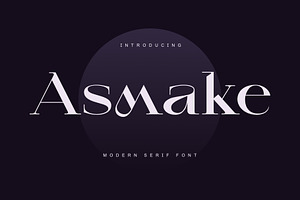 Asmake - Modern Serif Font