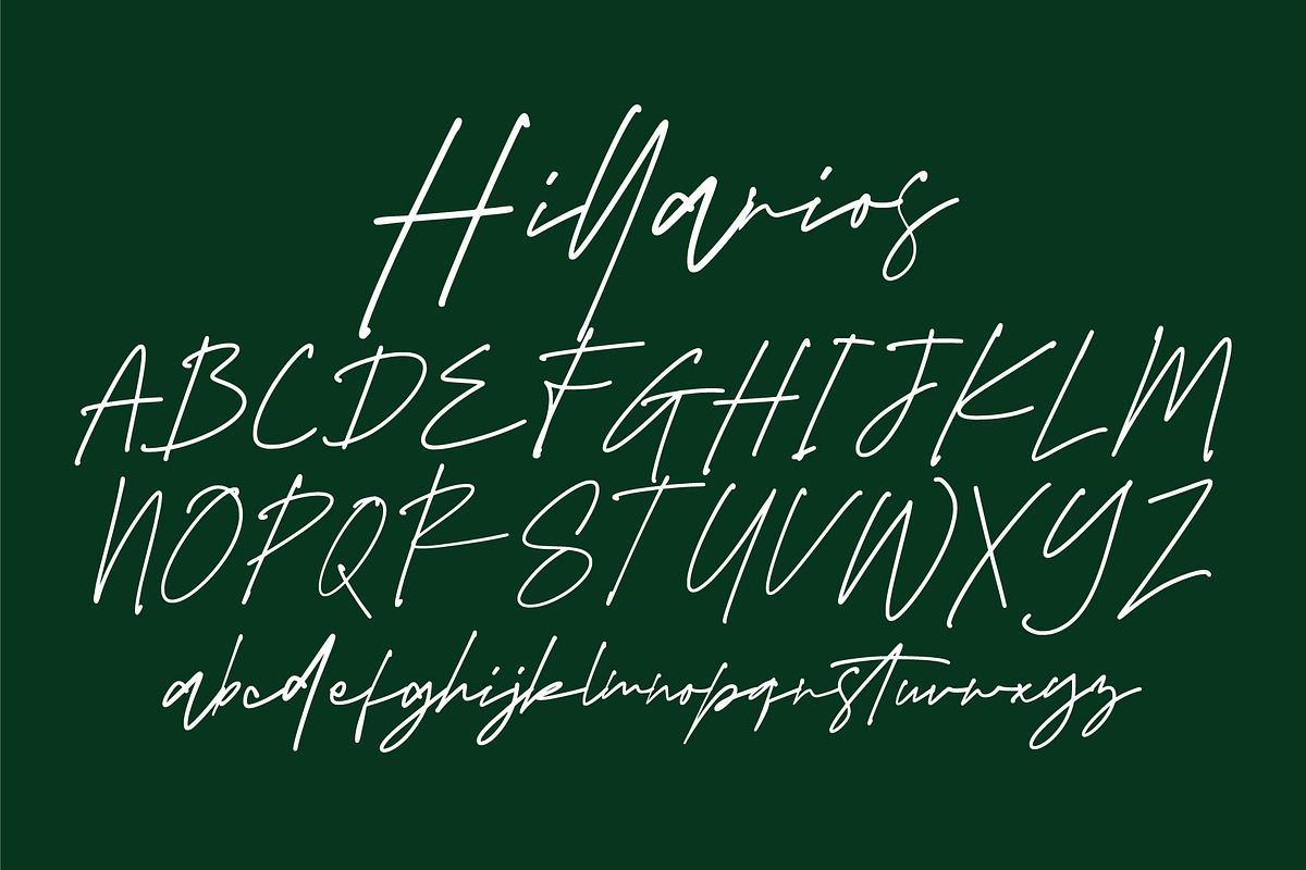 Hillarios, a Script Font by Pustudio (Photo 5 of 7)
