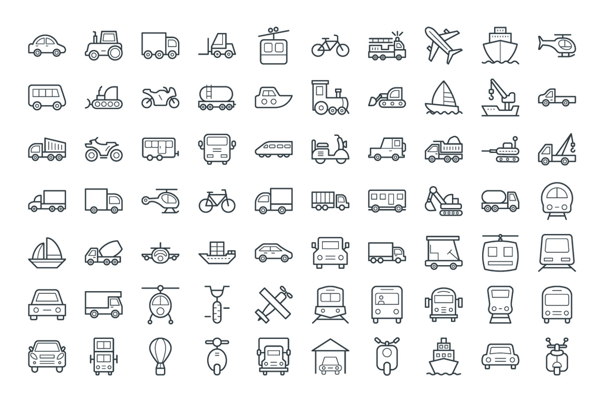 75+ Transport Vector Icons, an Outline Icon by Vectors Market (Photo 2 of 3)