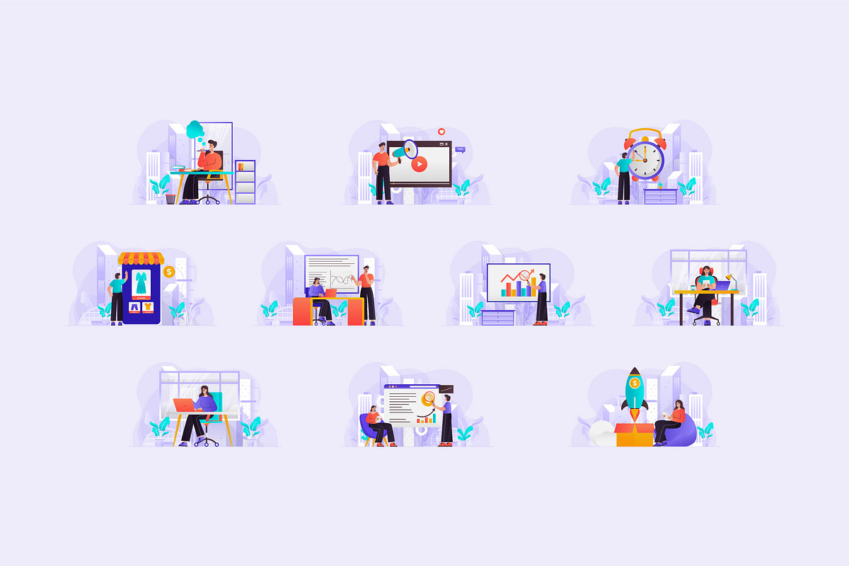 Business Illustration Bundle, a Templates & Theme by Triangle Squad (Photo 8 of 12)