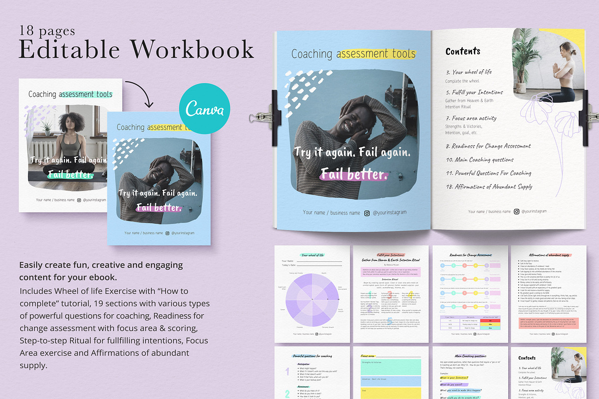 Life Coach Canva Templates Bundle, a Social Media Template by Sakura Digitals (Photo 4 of 9)