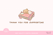 Sweet Stationeries Cute Bear Clipart, an Animal Illustration by Blumensdiary (Thumbnail 6 of 6)