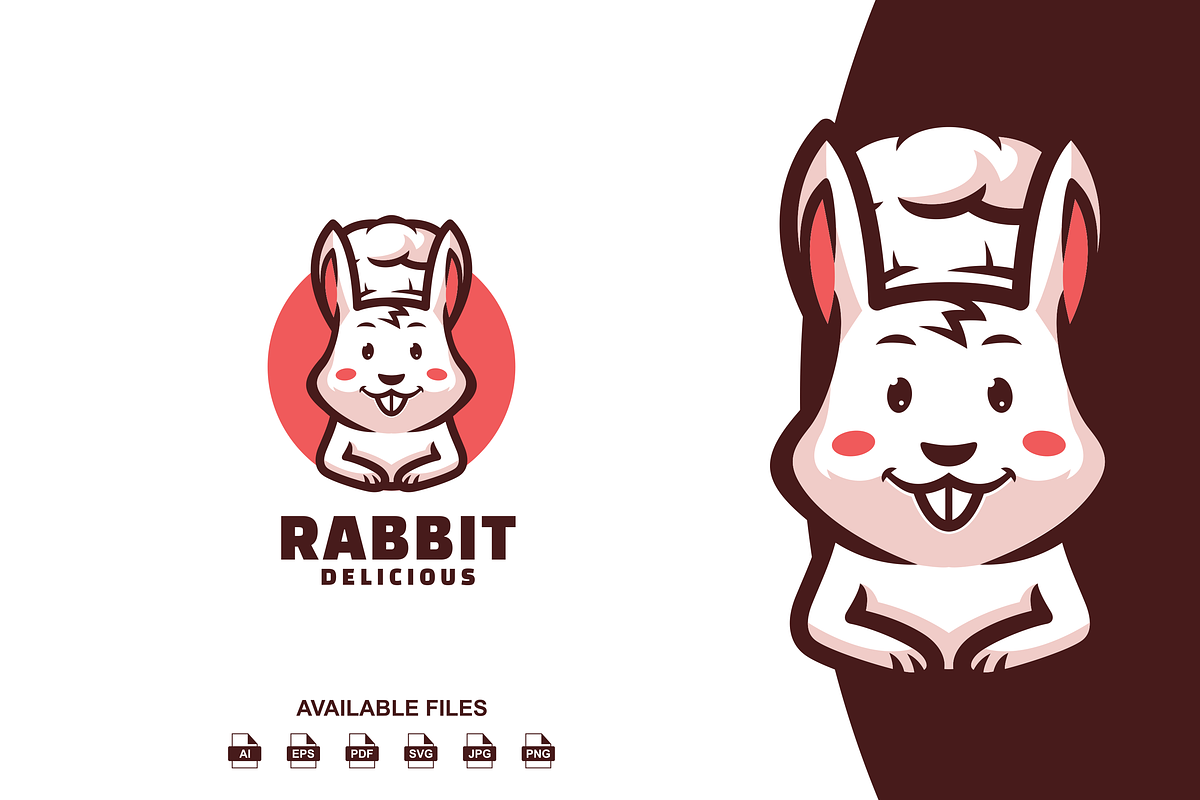 Rabbit Chef Mascot Logo, a Design Template by artchiles_design