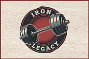 10 Vintage Gym Fitness Logo Badge, a Healthcare Illustration by Artivon (Thumbnail 4 of 11)