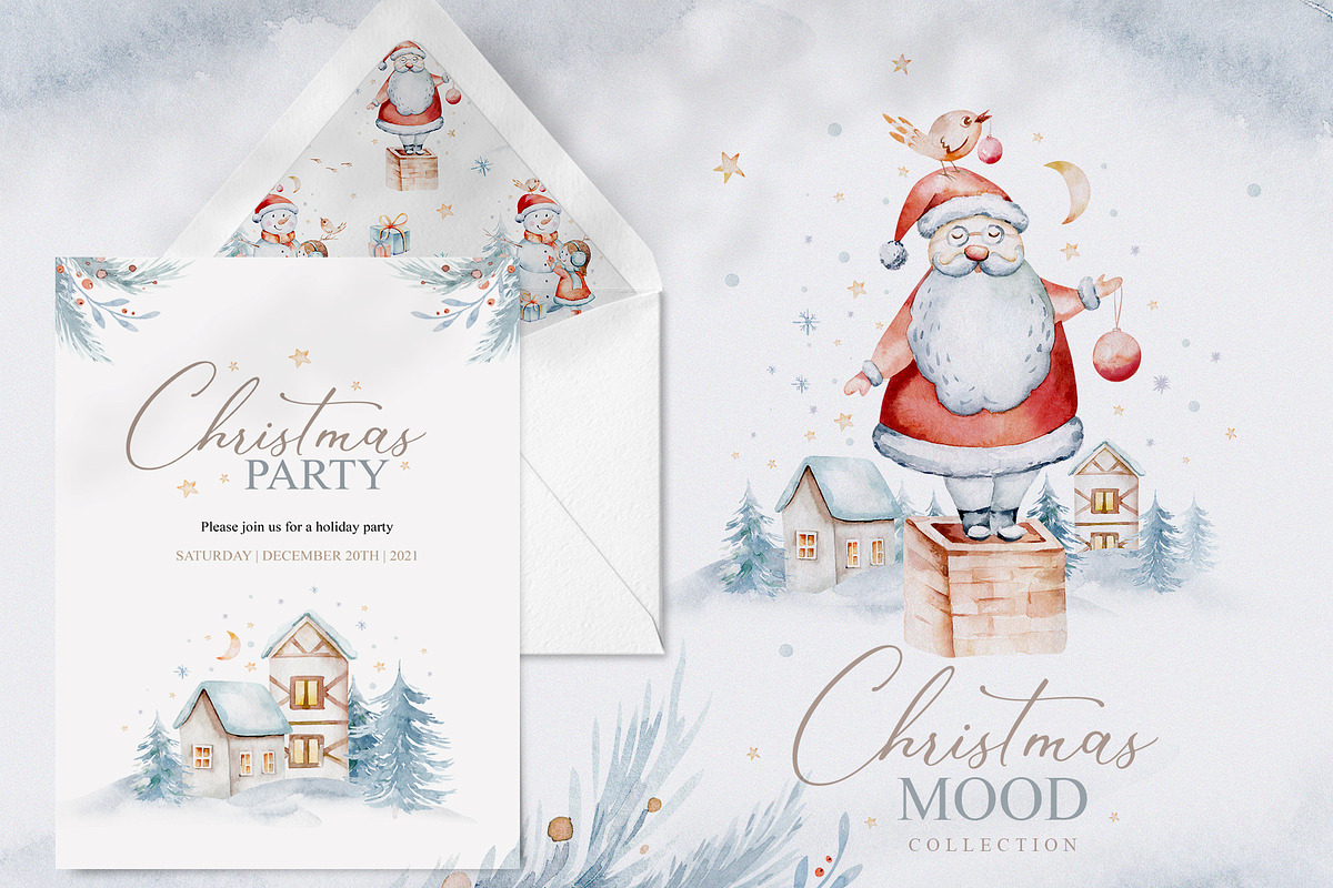 70% off Watercolor Christmas Bundle, an Animal Illustration by Peace ART (Photo 19 of 37)