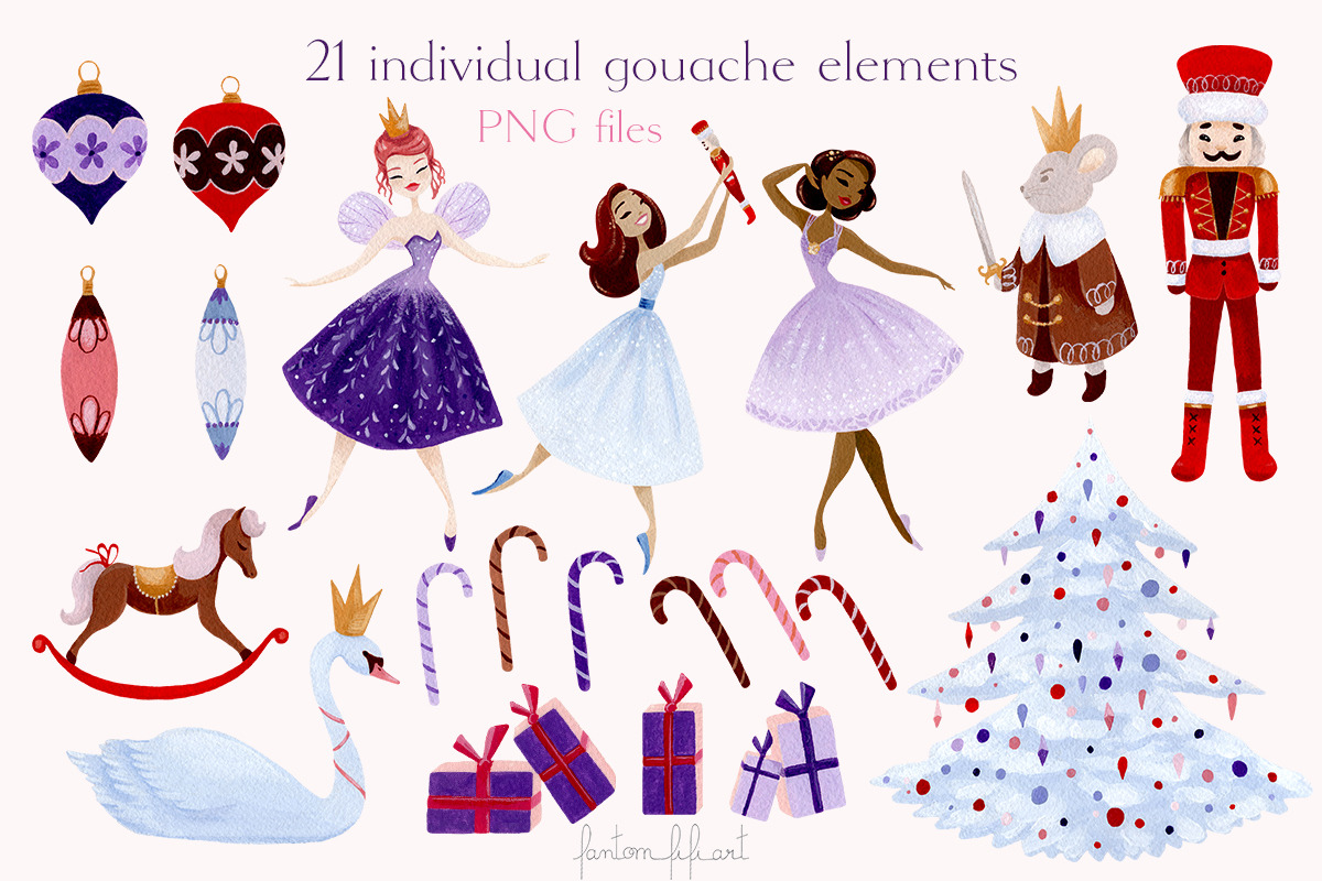 Nutcracker Christmas Collection, an Illustration by Fantom Fifi Art (Photo 2 of 7)