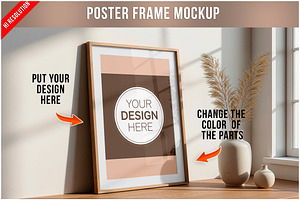 Poster Frame PSD, a Product Mockup by Bruno's Shop