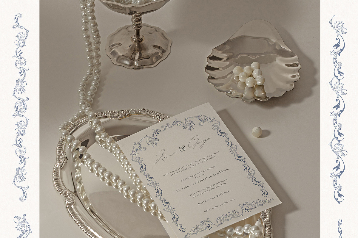 Baroque Vintage Vector Frames Crests, a Decorative Illustration by Veris Studio (Photo 11 of 14)