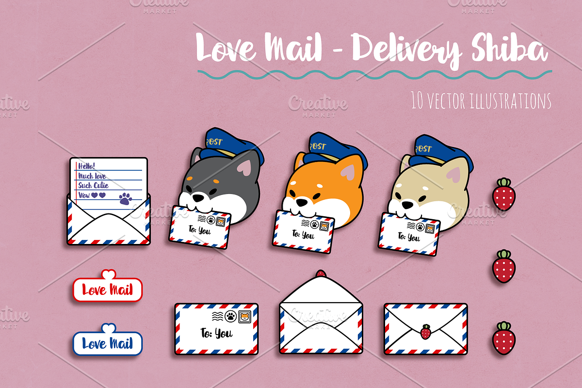 Love Mail ~ Delivery Shiba, an Illustration by Candy Horror Shop (Photo 1 of 7)