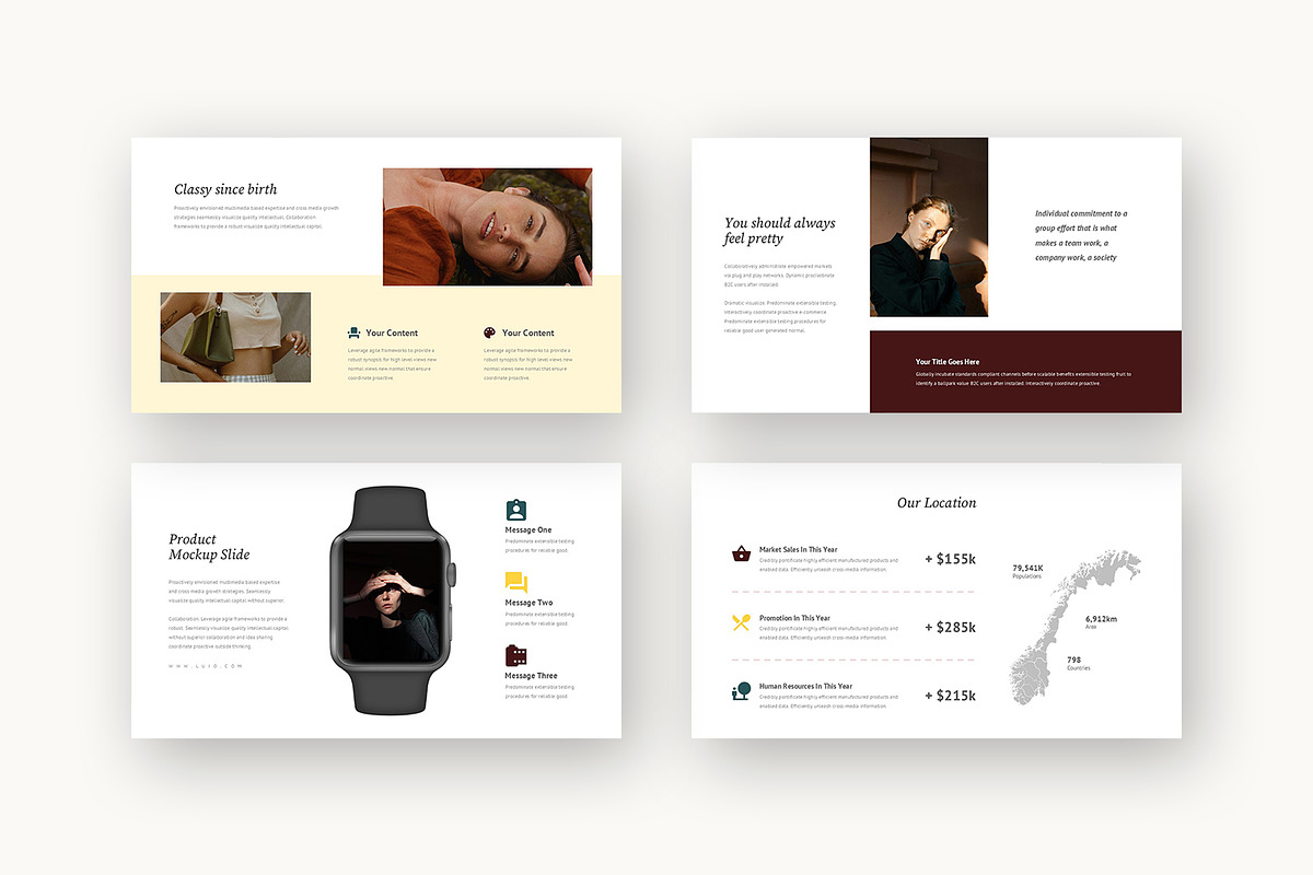 Luio : Lifestyle Brand Powerpoint, a Presentation Template by Punkl Camp (Photo 5 of 16)