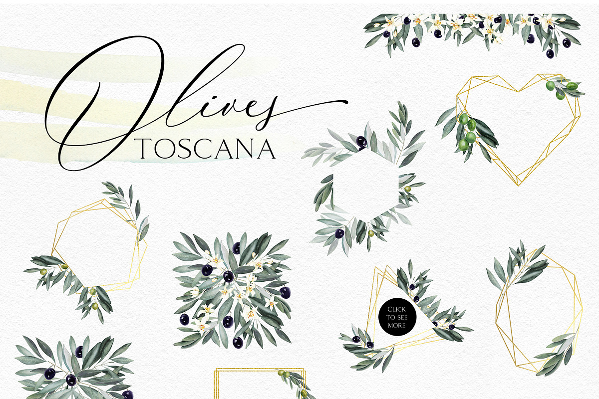 Toscana Olives Greenery, a Food Illustration by Olga Koelsch (Photo 3 of 13)