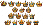 Luxury Golden Crown clipart, an Object Graphic by DreamerStarCo (Thumbnail 2 of 6)