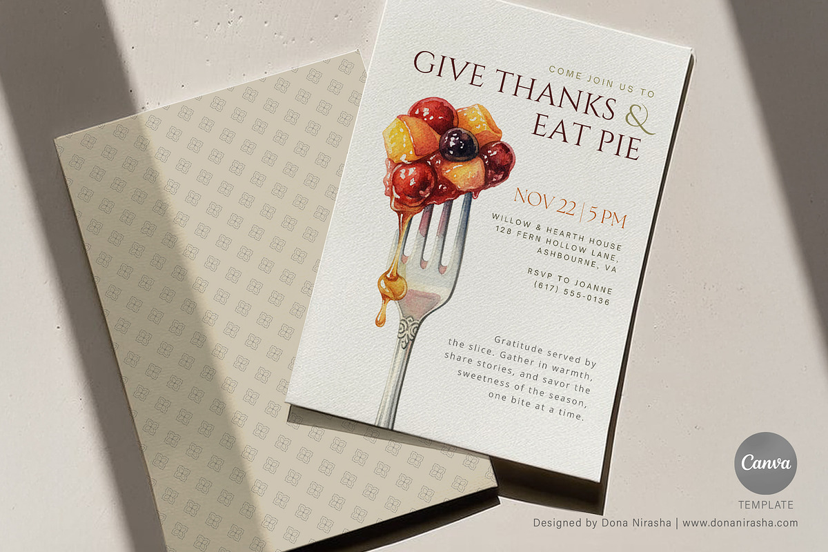 Thanksgiving Invite Canva Template preview 4