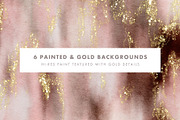 6 Painted and Gold Backgrounds Vol 1, a Texture Graphic by Spinsugar Graphics (Thumbnail 1 of 12)