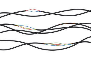 3d power cables. Realistic electric, an Illustration by Frogella