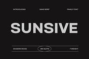 Sunsive Family Font, a Sans Serif Font by Yukita Creative (Thumbnail 1 of 9)