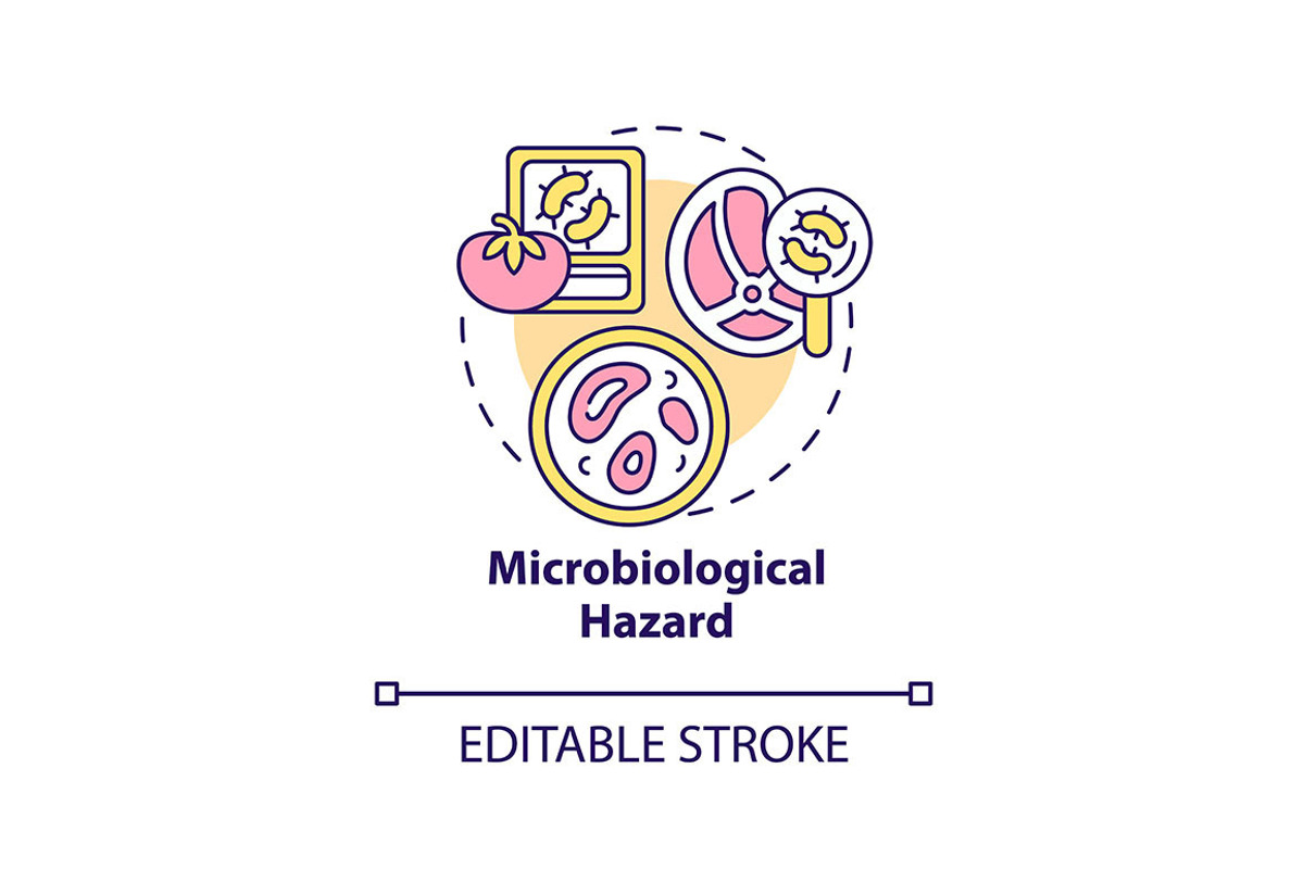 Microbiological hazard concept icon, an Icon by IMG visuals icons
