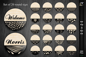 20 Round welcome signs Bundle