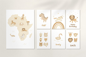 Boho Animals, Alphabet, Patterns