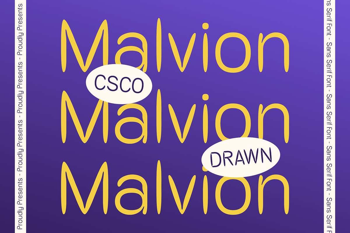Malvion Drawn, a Sans Serif Font by Craft Supply Co. (Photo 1 of 8)