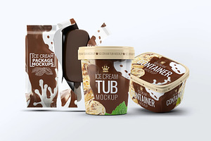 Ice Cream Packages Mock-Up Bundle, a Packaging Mockup by DesignRushMarket