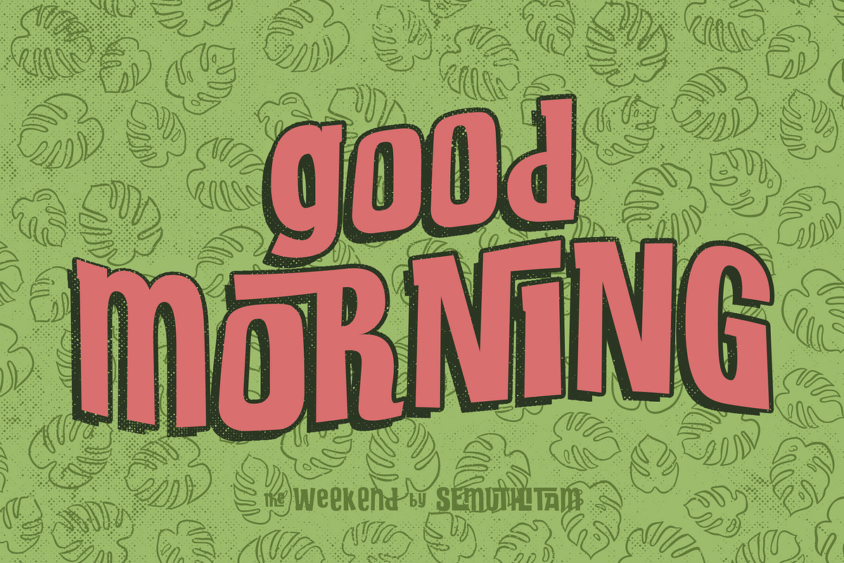 The Weekend Display Font, a Font by SemutHitam Creative (Photo 4 of 15)