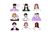 Line art people avatars set, a Person Illustration by Good Studio (Thumbnail 5 of 5)