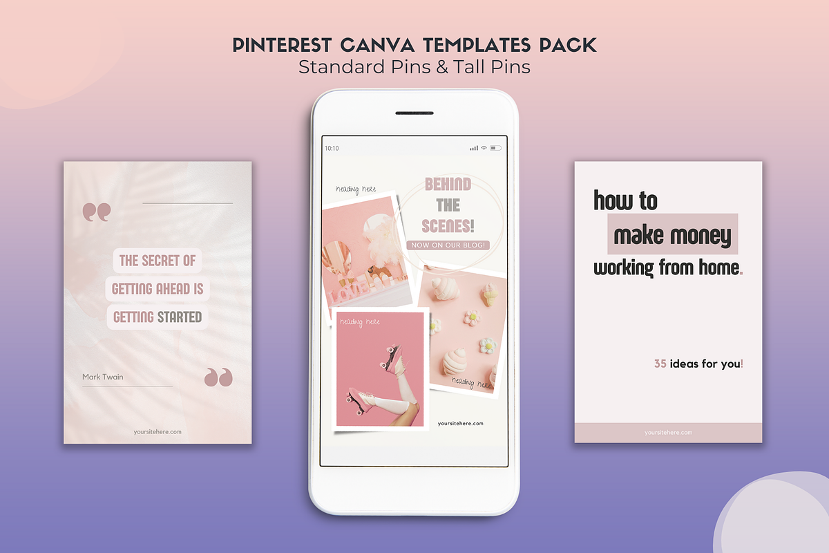 Pinterest Canva Templates | Neutral, a Social Media Template by Monarch 21 Design (Photo 1 of 6)