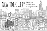 New York - Seamless Banner + Pattern, an Illustration by Franzi draws (Thumbnail 1 of 3)