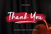 Rillonia brush font, a Script Font by nizarbagasm (Thumbnail 6 of 6)