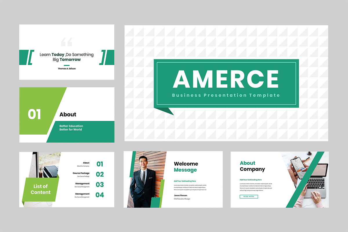 Amerce - Business Google Slides, a Presentation Template by TMint Creative