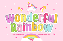 Wonderful Rainbow - Cute Kids Font