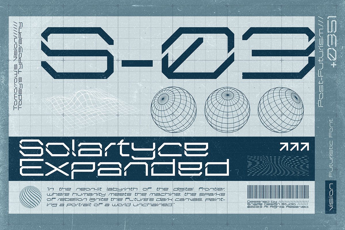Solartyce Expanded - Futuristic Font, a Sans Serif Font by Snape Design Studio (Photo 4 of 5)