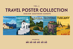 Travel Poster Southern Europe Vol.1