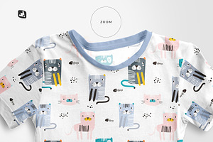 Top View Boy's Summer Tshirt Mockup