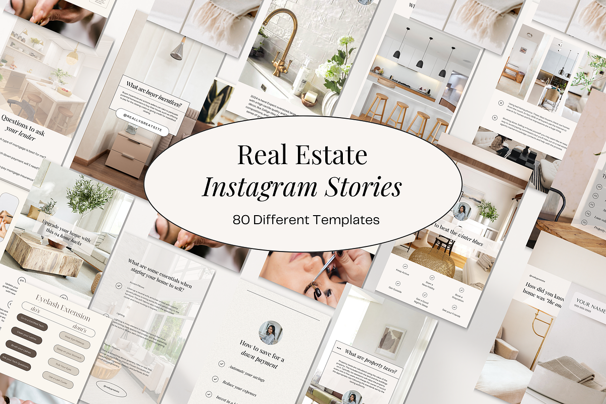 Real Estate Instagram Story Template, a Social Media Template by Marketing Templates Co. (Photo 1 of 9)