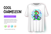 Chameleon Cartoon Character. Tshirt, an Animal Illustration by KENO Mascots (Thumbnail 5 of 6)