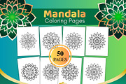 50 Simple Mandala Coloring Pages, an Object Illustration by SimoDigitalArt (Thumbnail 2 of 5)