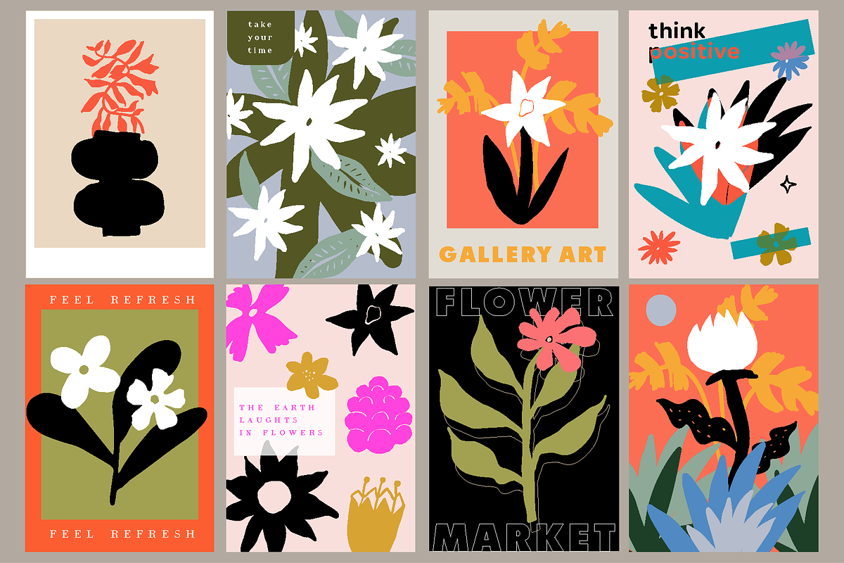 Abstract Floral clip arts & patterns, a Pattern Graphic by PixelAesthetic (Photo 5 of 13)