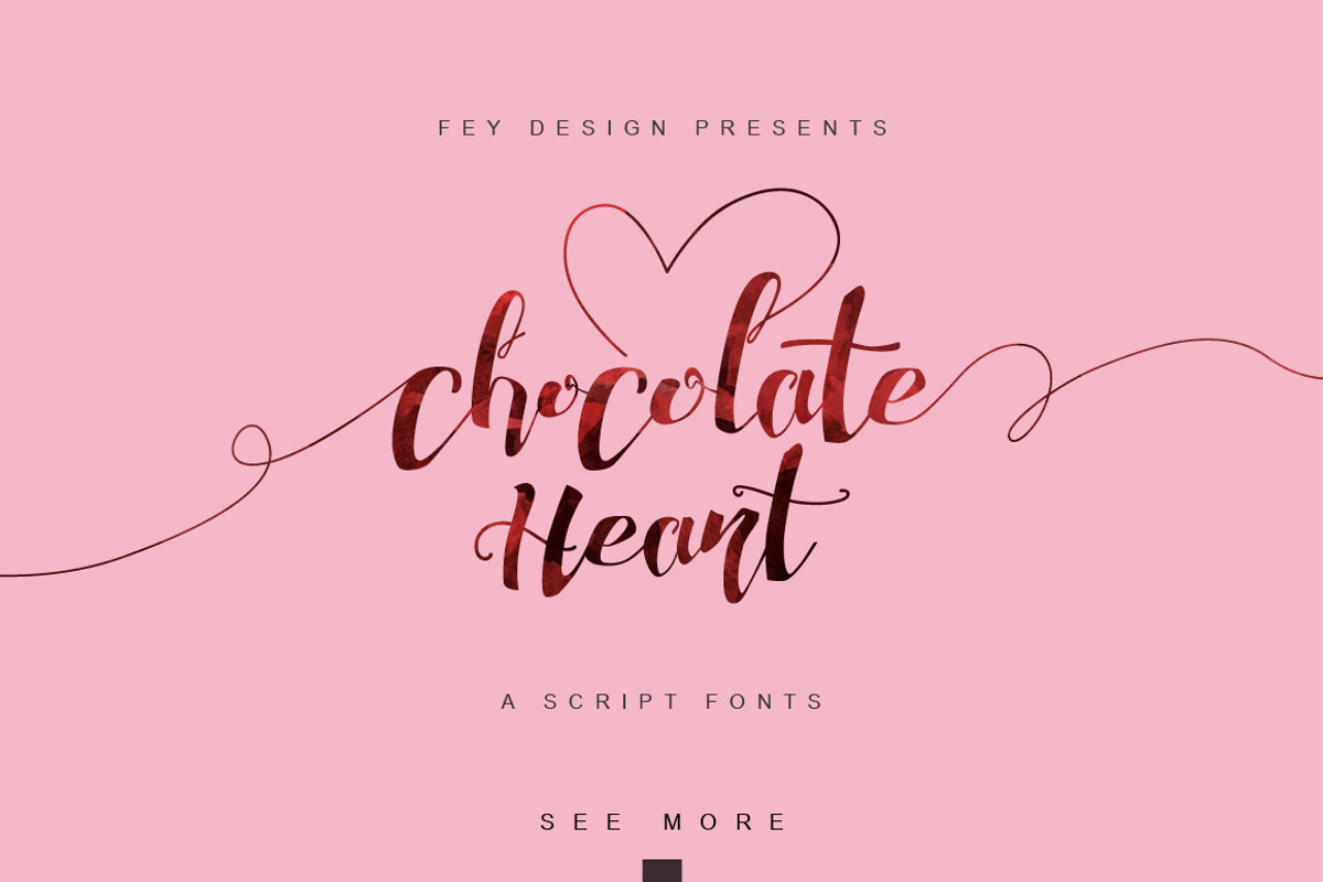Chocolate Heart Script Font, a Script Font by FHFont (Photo 11 of 13)