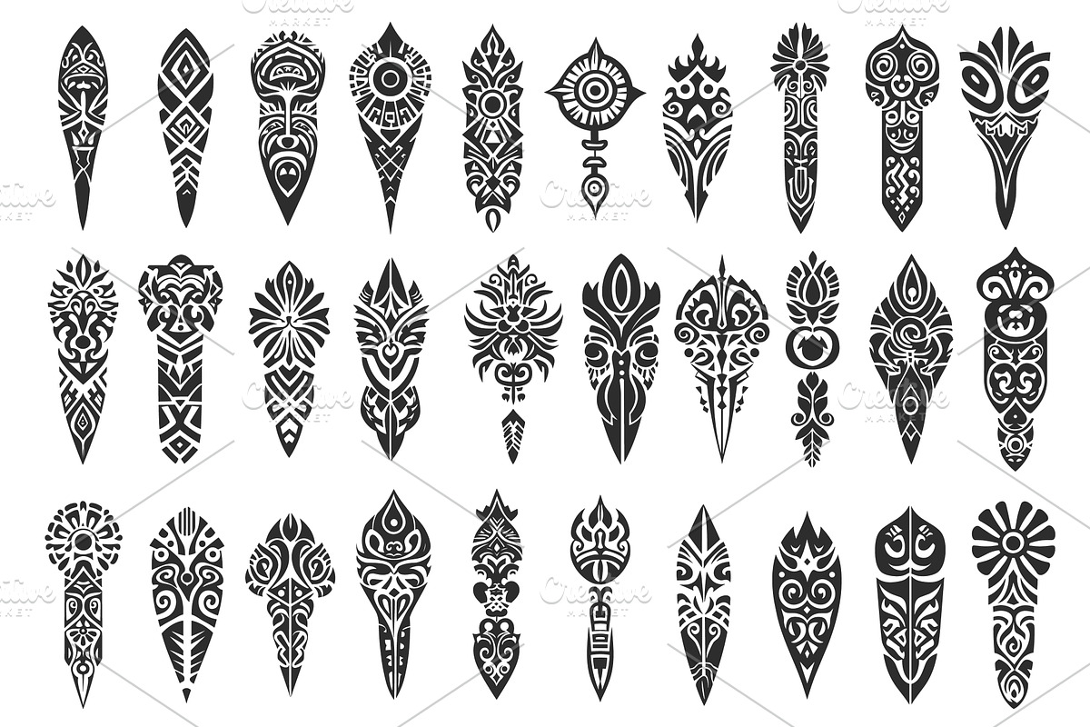 Tribal tattoo. Abstract black, an Object Illustration by Stock-Smart-Start