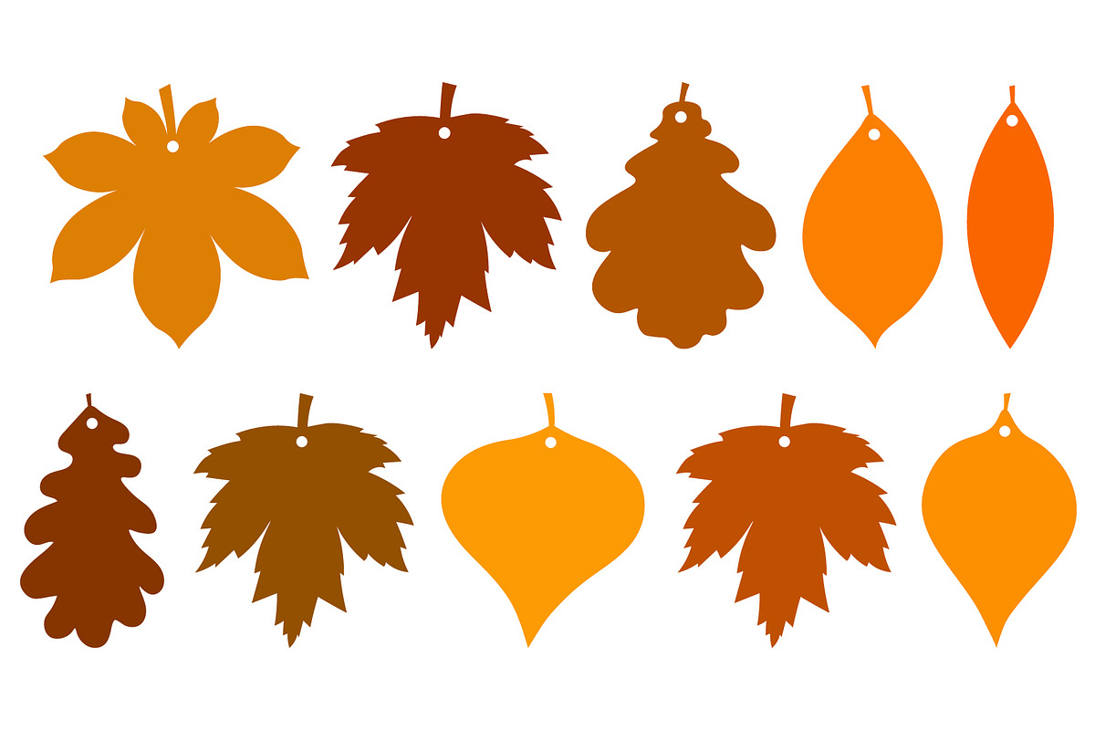 Fall Leaves silhouette Gift Tags, an Illustration by IrinaShishkova (Photo 2 of 2)