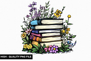 Watercolor Floral Book Clipart, an Illustration by crative8112 (Thumbnail 5 of 9)