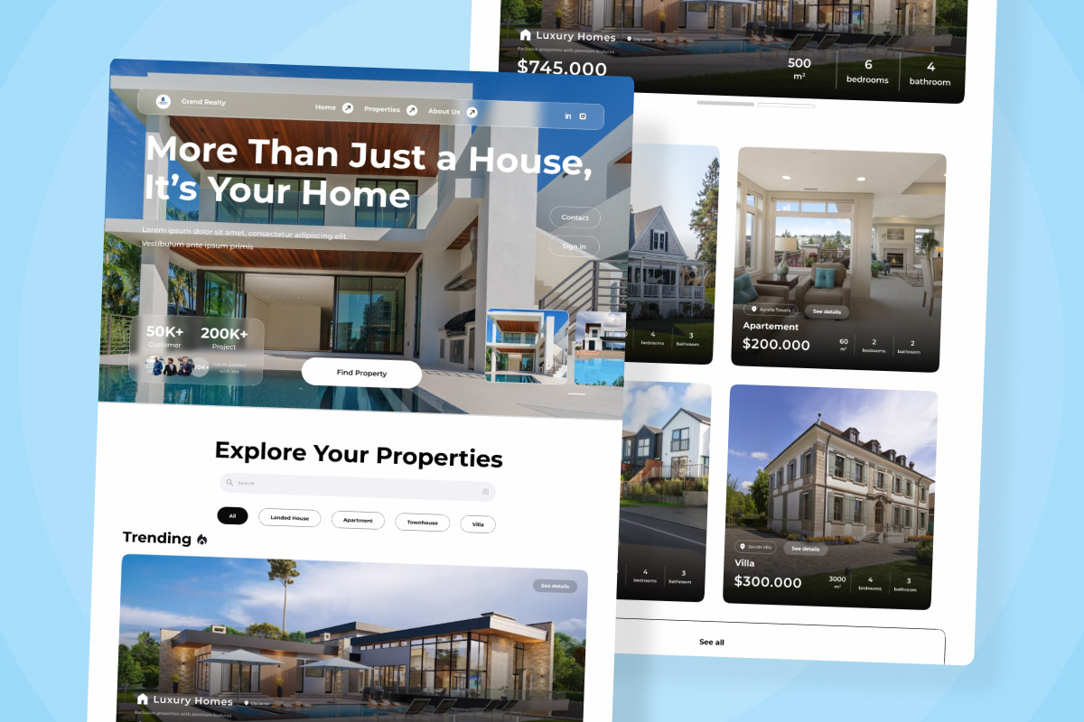 Grand Realty - Real Estate Landing, a Landing Page Template by twinstd (Photo 4 of 5)